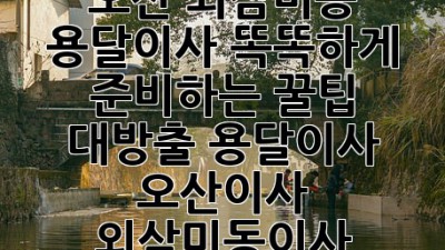 🚚💨 오산 외삼미동 용달이사, 똑똑하게 준비하는 꿀팁 대방출! #용달이사 #오산이사 #외삼미동이사