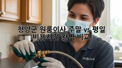 청양군 원룸이사, 주말 vs 평일? ⏰ 비용&시간 완벽 비교!