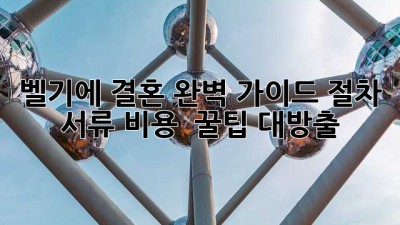 벨기에 결혼 완벽 가이드👰🤵💍 절차, 서류, 비용 & 꿀팁 대방출!